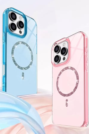 Newface Apple iPhone 15 Pro Max Live Diamond Magsafe Kapak - Şeffaf