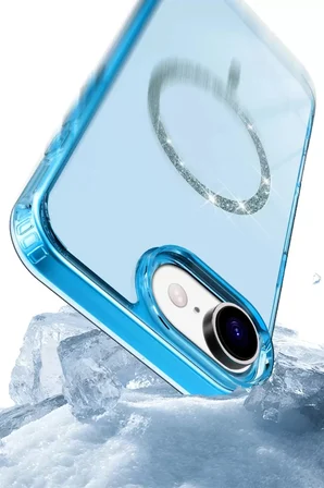 Newface Apple iPhone 16E Live Diamond Magsafe Kapak - Sarı