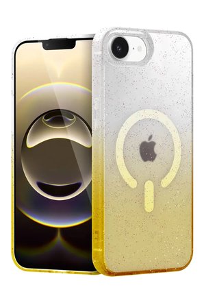 Newface Apple iPhone 16E Pummel Shiny Magsafe Kapak - Gold