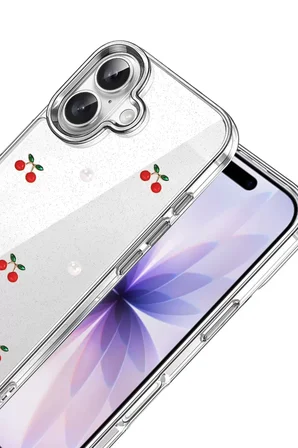 Newface Apple iPhone 16 Fiyonk Desenli Kapak - Desen 9