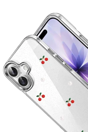 Newface Apple iPhone 16 Fiyonk Desenli Kapak - Desen 9