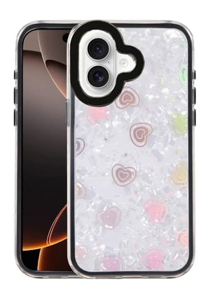 Newface Apple iPhone 16 Lumi Desenli Kapak - Siyah