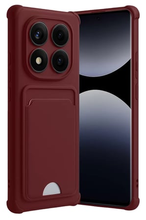 Newface Xiaomi Redmi Note 14 Pro Plus Kelvin Kartvizitli Silikon - Bordo