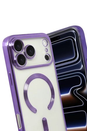 Newface Apple iPhone 17 Pro Kross Magneticsafe Kapak - Mor