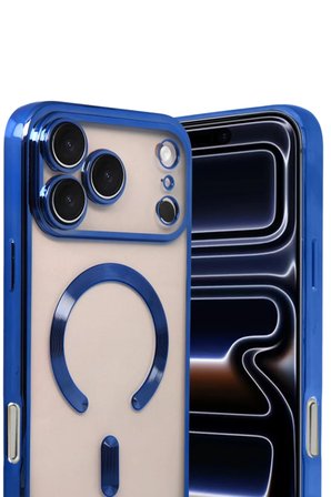 Newface Apple iPhone 17 Pro Max Kross Magneticsafe Kapak - Lacivert