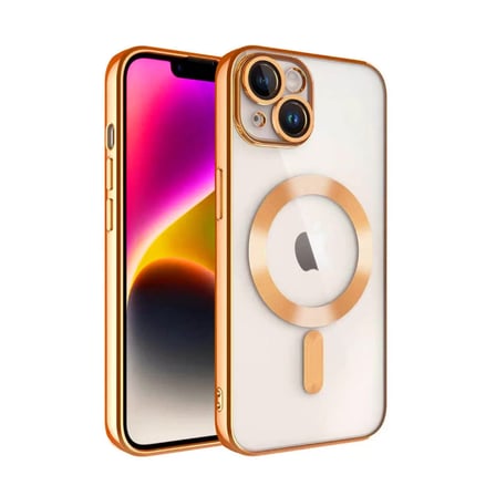 Newface Apple iPhone 13 Kılıf Kross Magneticsafe Kapak - Turuncu