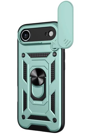 Newface Apple iPhone 17 Air Pars Lens Yüzüklü Silikon - Yeşil
