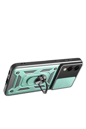 Newface Samsung Galaxy S25 Edge Pars Lens Yüzüklü Silikon - Yeşil
