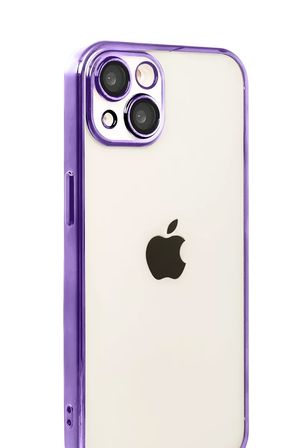 Newface Apple iPhone 15 Razer Lensli Silikon - Mor