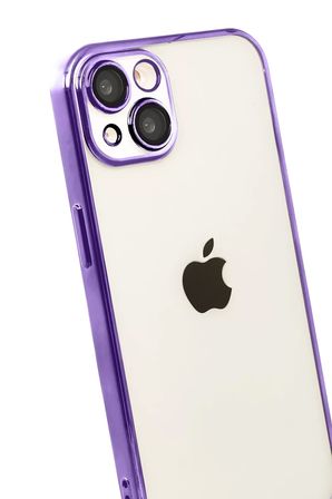 Newface Apple iPhone 15 Razer Lensli Silikon - Mor