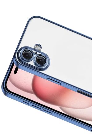 Newface Apple iPhone 17 Razer Lensli Silikon - Açık Mavi