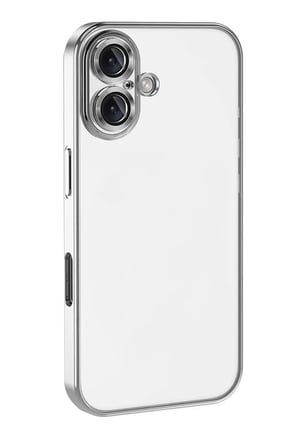 Newface Apple iPhone 17 Razer Lensli Silikon - Gümüş
