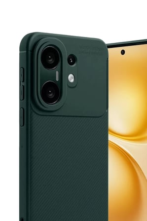 Newface Vivo X200 FE Auto Focus Karbon Kapak - Koyu Yeşil