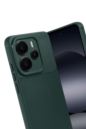 Newface Xiaomi Note 14 5G Auto Focus Karbon Kapak - Koyu Yeşil