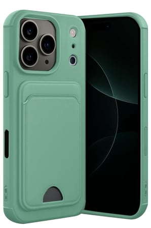 Newface Apple iPhone 17 Pro Max Kelvin Kartvizitli Silikon - Açık Yeşil