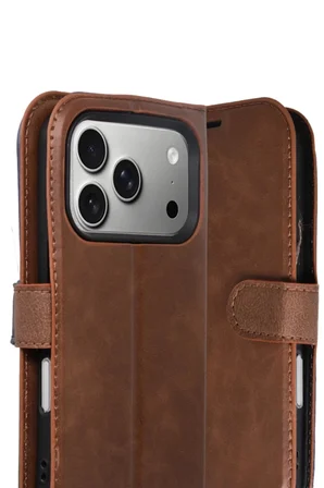 Newface Apple iPhone 17 Pro Trend S Plus Kapaklı Kılıf - Taba