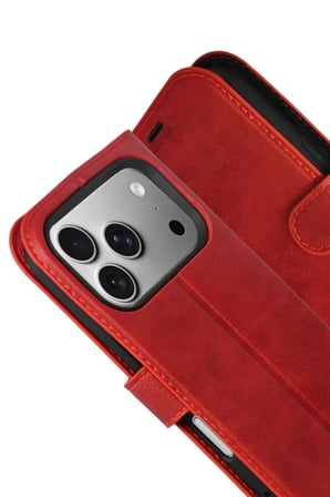 Newface Apple iPhone 17 Pro Max Trend S Plus Kapaklı Kılıf - Kırmızı
