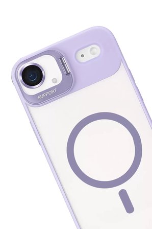Joko Apple iPhone 17 Air Remim Lensli Magsafe Standlı Kapak - Lila