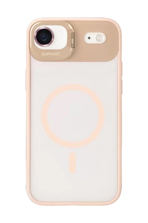 Joko Apple iPhone 17 Air Remim Lensli Magsafe Standlı Kapak - Pembe