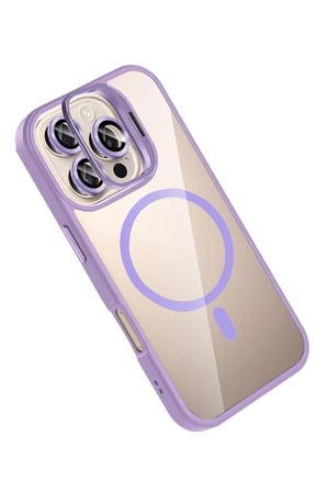 Joko Apple iPhone 16 Pro Max Remim Lensli Magsafe Standlı Kapak - Lila
