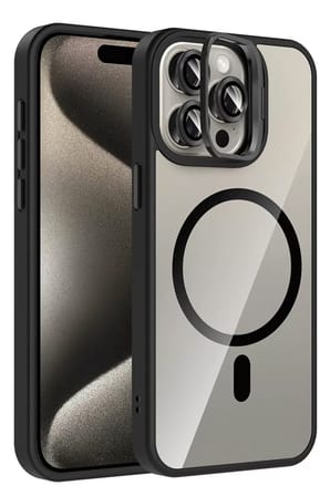 Joko Apple iPhone 14 Pro Max Remim Lensli Magsafe Standlı Kapak - Siyah