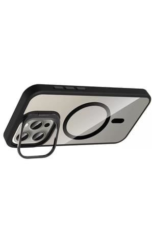 Joko Apple iPhone 14 Pro Max Remim Lensli Magsafe Standlı Kapak - Siyah