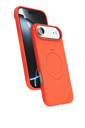 Newface Apple iPhone 17 Air Regal Magsafe Standlı Kapak - Turuncu