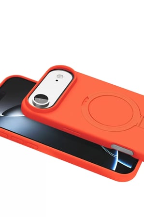 Newface Apple iPhone 17 Air Regal Magsafe Standlı Kapak - Turuncu