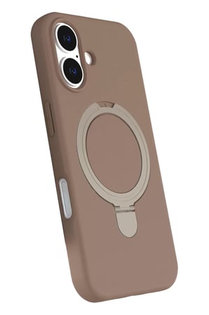 Newface Apple iPhone 16 Plus Regal Magsafe Standlı Kapak - Çöl Titanyum