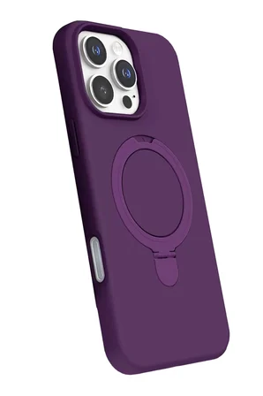 Newface Apple iPhone 16 Pro Max Regal Magsafe Standlı Kapak - Derin Mor