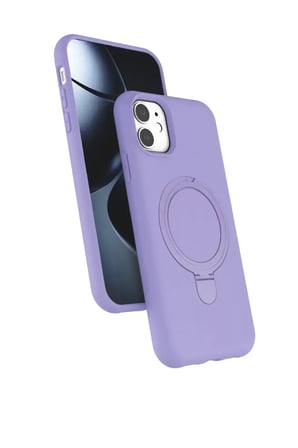 Newface Apple iPhone 11 Regal Magsafe Standlı Kapak - Lila