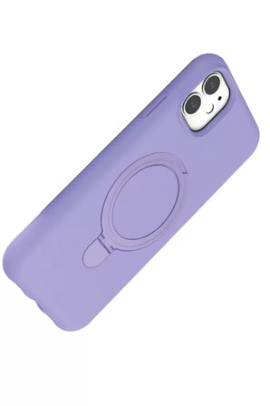 Newface Apple iPhone 11 Regal Magsafe Standlı Kapak - Lila