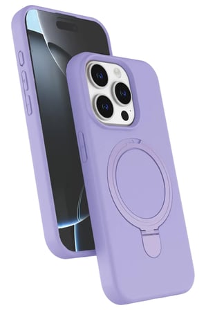 Newface Apple iPhone 14 Pro Max Regal Magsafe Standlı Kapak - Lila