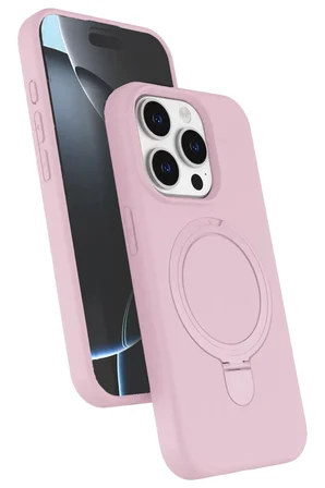 Newface Apple iPhone 14 Pro Max Regal Magsafe Standlı Kapak - Açık Pembe
