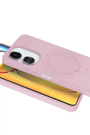 Newface Xiaomi Redmi 13C Regal Magsafe Standlı Kapak - Açık Pembe