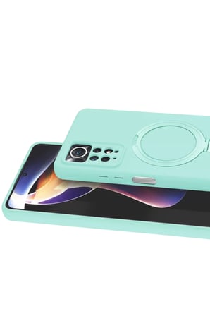 Newface Xiaomi Redmi Note 12 Pro 4G Regal Magsafe Standlı Kapak - Su Yeşili