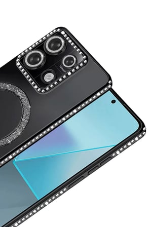 Newface Xiaomi Redmi Note 13 Pro 4G Joke Simli Magneticsafe Kılıf - Siyah