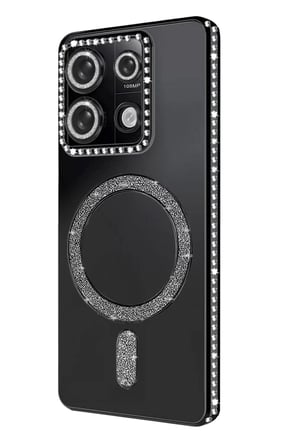 Newface Xiaomi Redmi Note 13 Pro 4G Joke Simli Magneticsafe Kılıf - Siyah