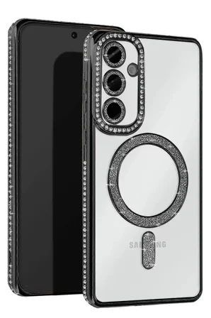 Newface Samsung Galaxy S24 FE Joke Simli Magneticsafe Kılıf - Siyah