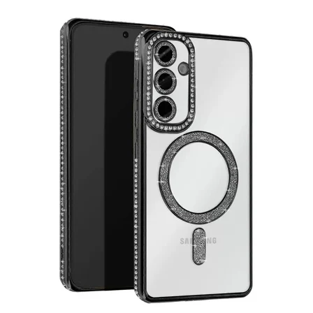Newface Samsung Galaxy S24 FE Joke Simli Magneticsafe Kılıf - Siyah