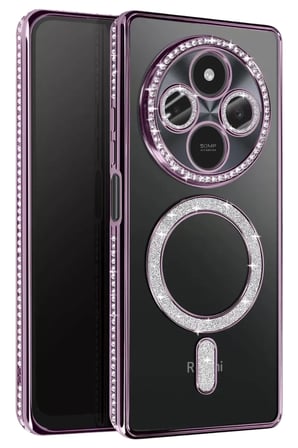 Newface Xiaomi Redmi 14C Joke Simli Magneticsafe Kılıf - Derin Mor