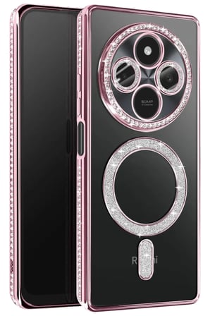 Newface Xiaomi Redmi 14C Joke Simli Magneticsafe Kılıf - Pembe