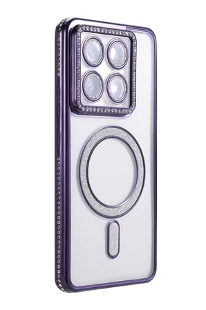 Newface Xiaomi Mi 14T Pro Joke Simli Magneticsafe Kılıf - Derin Mor