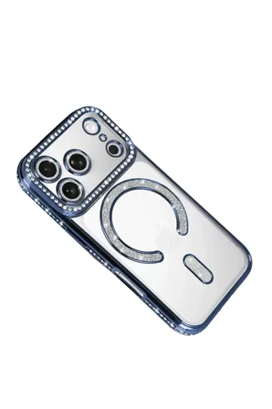 Newface Apple iPhone 17 Pro Joke Simli Magneticsafe Kılıf - Mavi