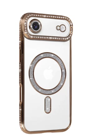 Newface Apple iPhone 17 Air Joke Simli Magneticsafe Kılıf - Gold