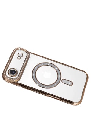 Newface Apple iPhone 17 Air Joke Simli Magneticsafe Kılıf - Gold