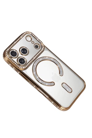Newface Apple iPhone 17 Pro Max Joke Simli Magneticsafe Kılıf - Gold
