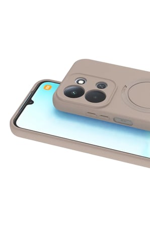 Newface Xiaomi Redmi 15C 4G Regal Magsafe Standlı Kapak - Çöl Titanyum