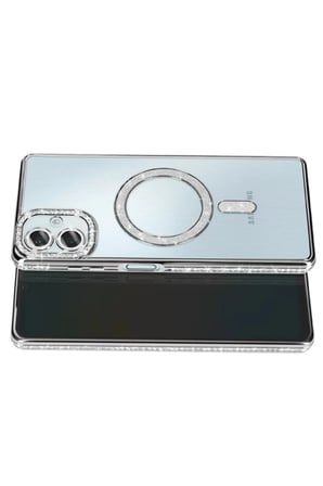 Newface Samsung Galaxy A07 4G Joke Simli Magneticsafe Kılıf - Gümüş