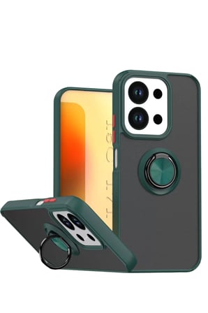 Newface Xiaomi Redmi 15C 4G Montreal Yüzüklü Silikon Kapak - Yeşil